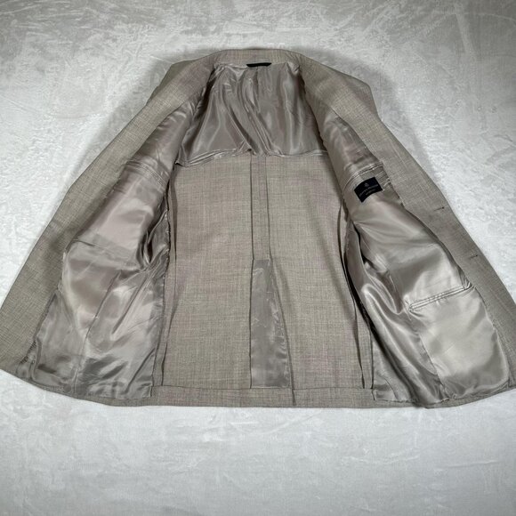 Brooks Brothers Blazer Men Size 42L Beige Regent Fit Casual Wool Blend EUC - Picture 7 of 14